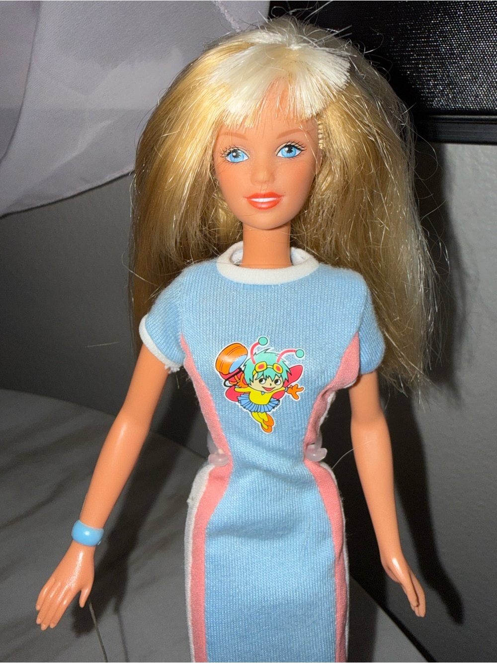 Barbie Mattel doll vintage yo-yo blonde long hair blue dress no yo-yo ball